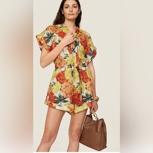 Scotch & Soda Vibrant Floral Pattern Romper XS NWOT